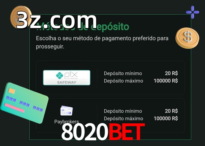 O cassino 8020BETbet oferece uma grande variedade de métodos de pagamento